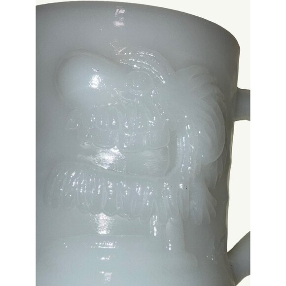 Grog White Milk Glass Mug 1970's BC Comics Johnny Hart Caveman Cup Vintage - Picture 2 of 9